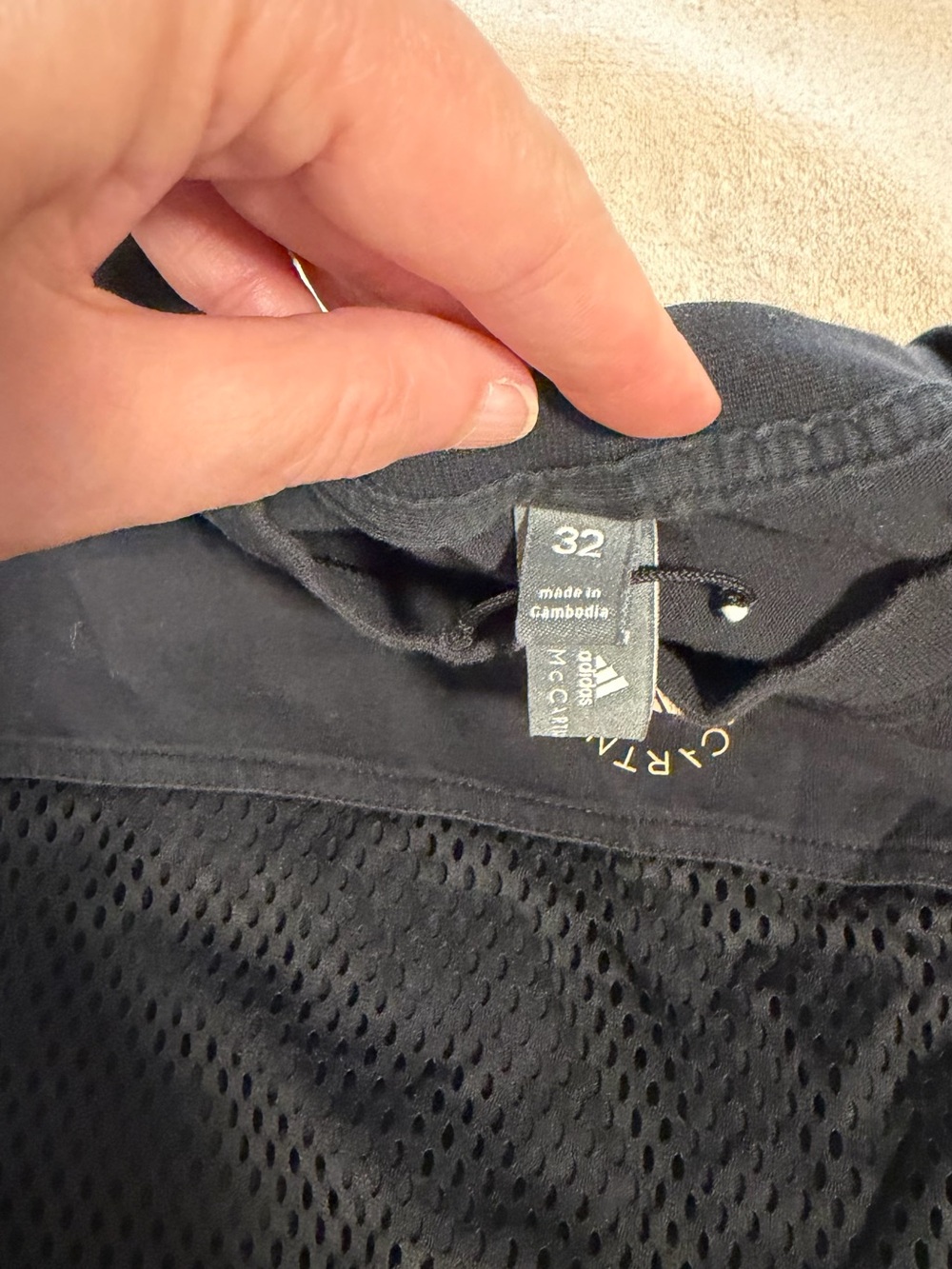 Adidas X Stella McCartney Black Mesh Panel Long-Sleeve Training Top - Picture 5 of 8